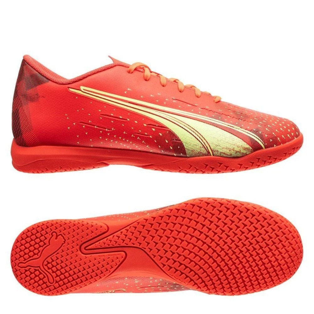 Puma Men's Ultra Play It Sport Shoes - Coral/Fizzy/Black, US 7.5